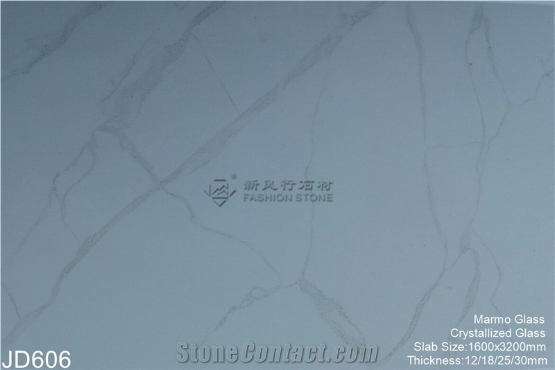 Crystallized Glass Stone Calacatta Marble Slab, Kitchens,Bathrooms,Construction