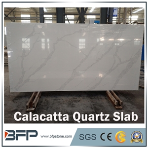 Calacatta Quartz Customized Countertop for Villa and Houses