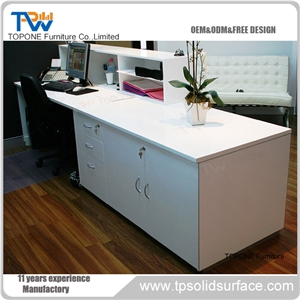 Factory Supply Black and White Reception Desk