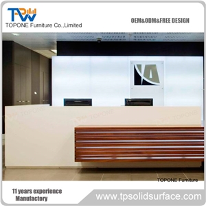 Manmade Stone Modern Round Reception Counter