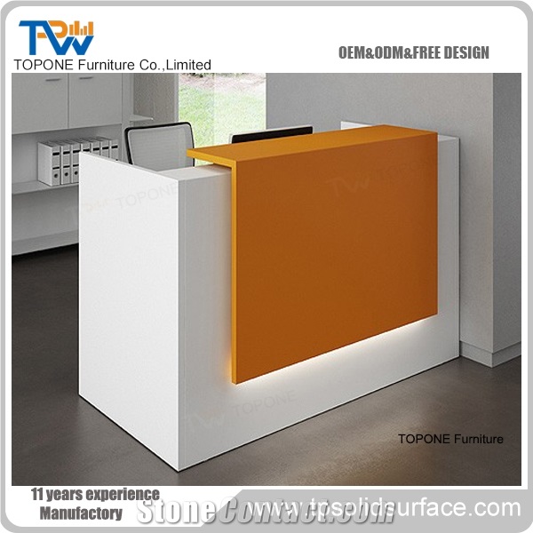 Manmade Stone Reception Counter,Artificial Marble Reception Desk
