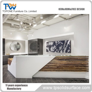 Modern Design Artificial Marble Reception Desk for Office Furniture
