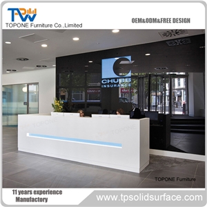 Modern White Beauty Salon Reception Desk