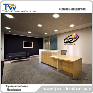Perfect Design Solid Surface Reception Counter
