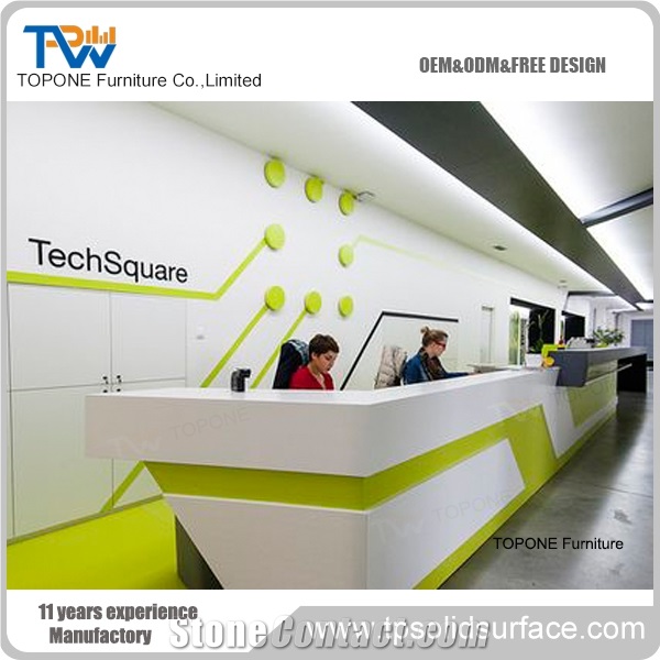 Salons Reception Desk,Solid Surface Service Counter