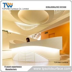 Solid Surface Small Beauty Salon Reception Desks Reception Counter