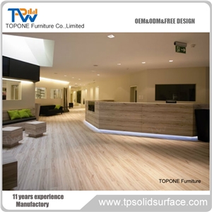 Solid Surface Widely Used Modern Hotel/Hospital Reception Count
