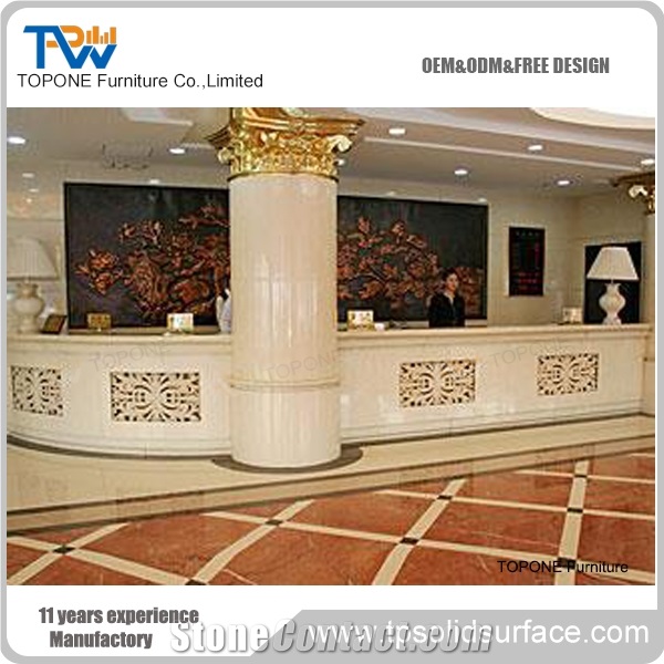 Solid Surface Widely Used Modern Hotel/Hospital Reception Counter