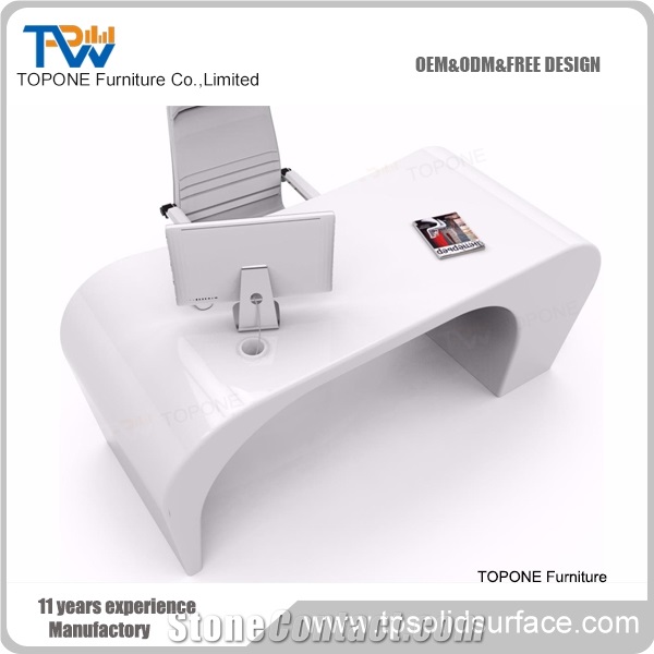 Supply Fashion Office Furniture Luxury Office Desk with Round Shape