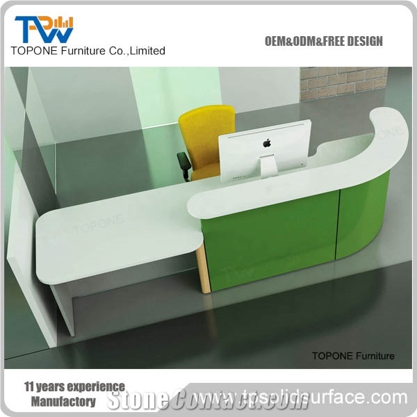 Top Quality Illuminated Reception Counter Design for Hotel or Office