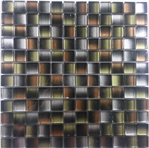 Colorful Gradation Crystal Glass Wall Tile Kitchen Bathroom Mosaic