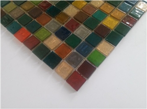 Composite Square Glass Mosaic Wall Tile