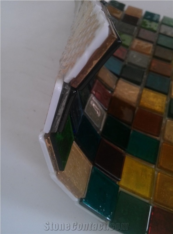 Composite Square Glass Mosaic Wall Tile
