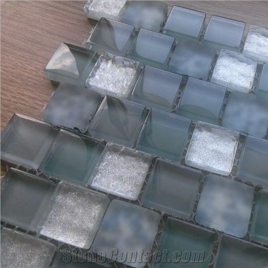 Crackle Crystal Glass Mosaic Tile