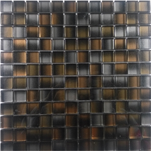 Gradation Cold Spray Crystal Glass Mosaic Mesh Mounted Tile Wall Tile