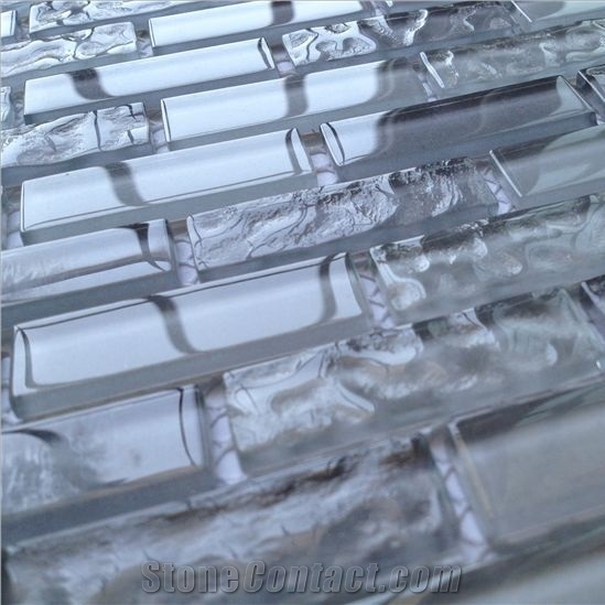 Grey Crystal Glass Mosaic