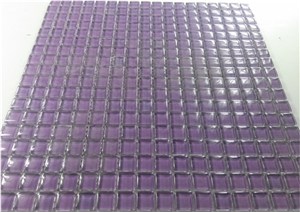 Purple Pure Crystal Glass Wall Tile Kitchen Bathroom Chipped Mosaic