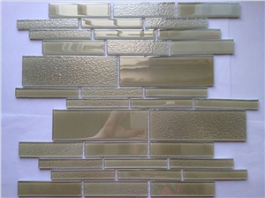 Random Brick Crystal Glass Mosaic Wall Tile