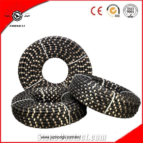11.5mm 10.5mm Rubber Diamond Wire Saws for Granite Quarrying