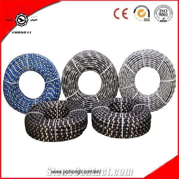 11.5mm 10.5mm Rubber Diamond Wire Saws for Granite Quarrying