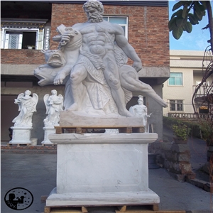White Marble Human Animal Sculptures,Western Landscape Garden Statues