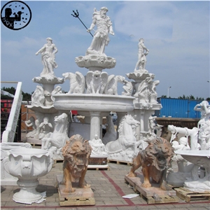 White Marble Human Animal Sculptures,Western Landscape Garden Statues