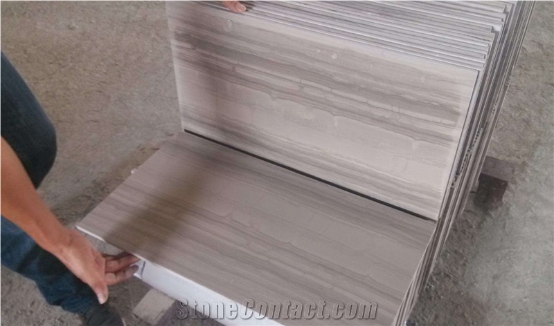 Athens Grey Wooden Grain Marble Slab,Wood Vein Marble Wall Panel Tile