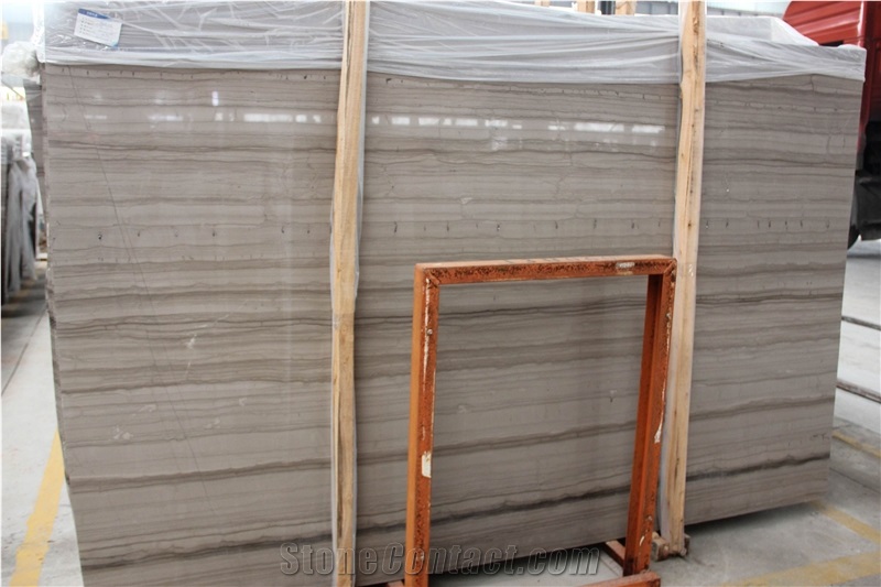 Athens Grey Wooden Grain Marble Slab,Wood Vein Marble Wall Panel Tile