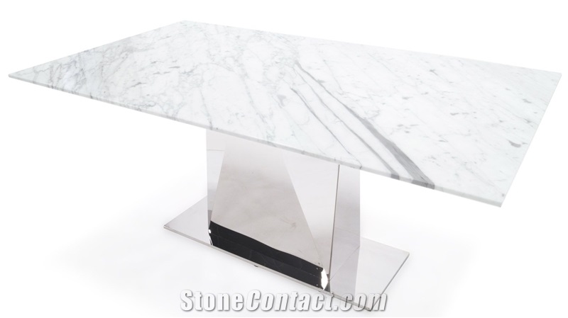 Bianco Carrara Marble Modern Style Rectangle Table Tops,White Marble Desk,Furniture Gofar