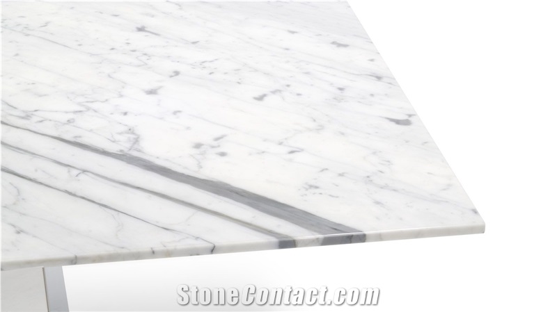 Bianco Carrara White Marble Polished Coffee Tabletops,Desk,Furniture Gofar