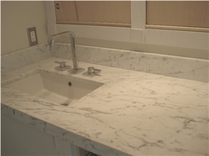 Bianco Carrara White Marble Stool, Office Furniture Customized Modern Style