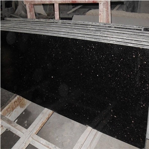 Black Galaxy Granite Slab,Machine Cutting Panel Tile Hotel Floor Tile Covering
