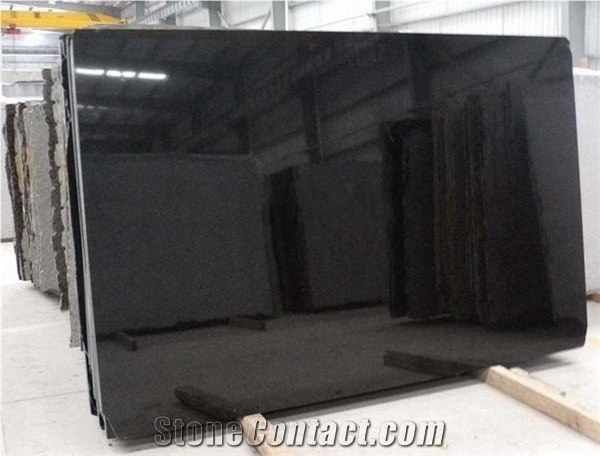China Absolute Shanxi Black Granite Slab,Glossy Cutting Panel Floor Tiles