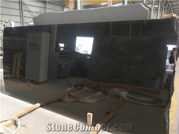 China Absolute Shanxi Black Granite Slab,Glossy Cutting Panel Floor Tiles
