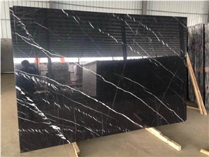 China Nero Marquina Marble Polished Stairs,Floor Covering Staircase Panel