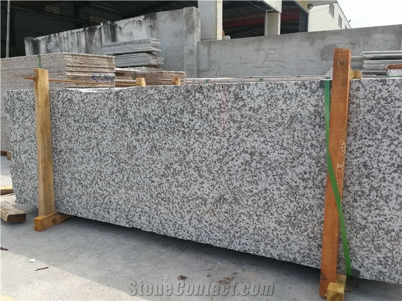 G439 White Flower Granite Slab,Machine Cutting Pane Floor Tile Covering