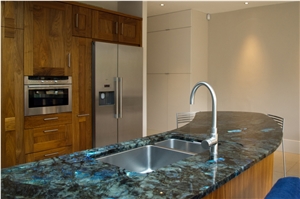 Labradorite Blue Granite Kitchen Islands Top,Traditional Countertop