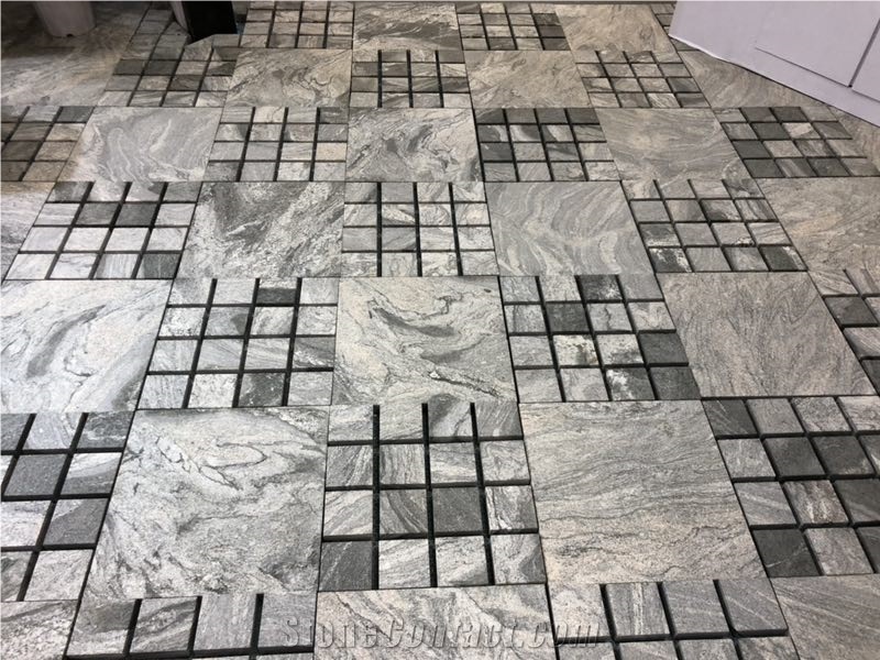 Landscaping Grey Wooden Vein Granite Cube Stone Paver Exterior Paver Flooring