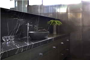 Modern Pietra Grey Marble Kitchen Islands Countertops