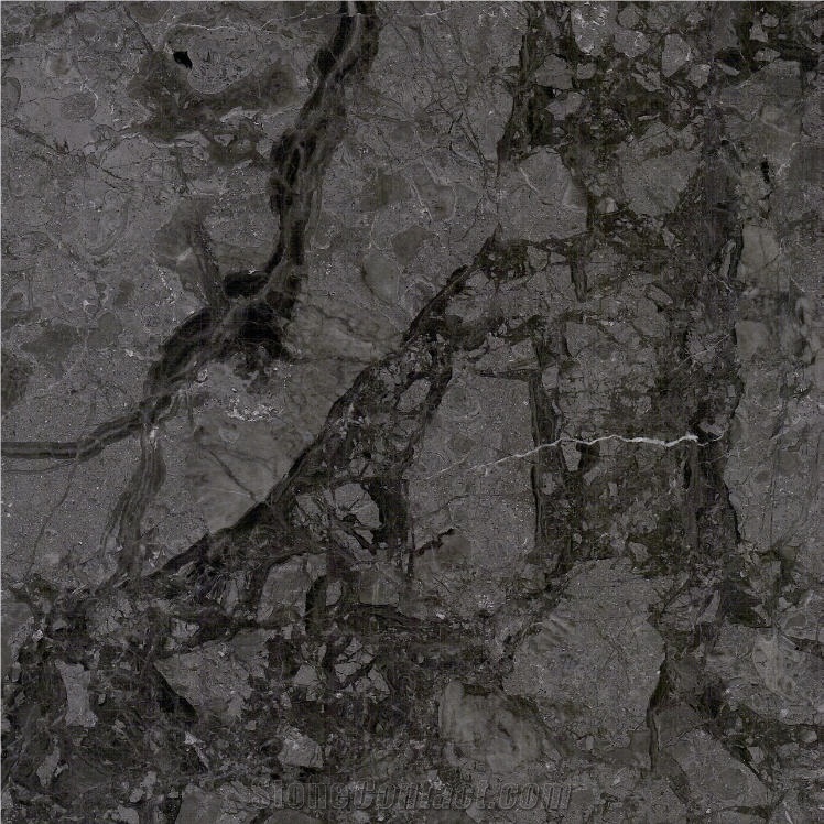 Rolex Grey Marble Slabs Wall Tiles, Turkey Grey Marble Floor Covering