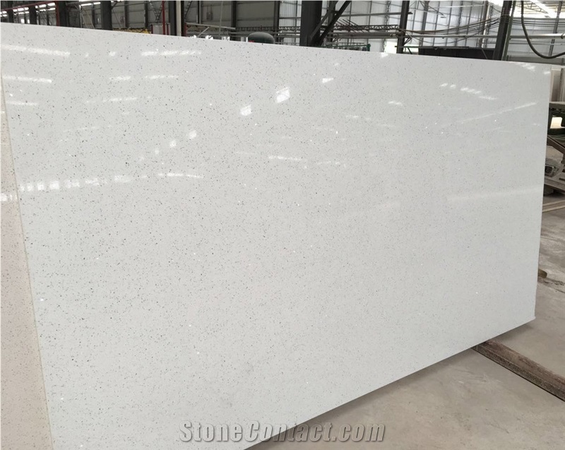 White Star Galaxy Quartz Stone Slab Artificial Solid Surface Panels From China Stonecontact Com