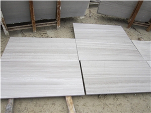 White Wooden Vein Marble Slabs, China Wood Grain Marble Skirting Tile Cut to Size for Villa Interior Wall Cladding,Hotel Floor Covering Pattern-Gofar