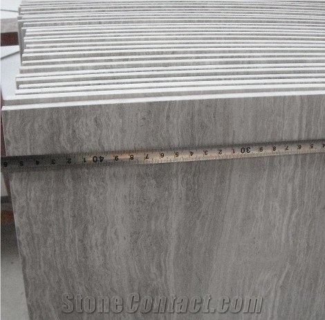 White Wooden Vein Marble Slabs, China Wood Grain Marble Skirting Tile Cut to Size for Villa Interior Wall Cladding,Hotel Floor Covering Pattern-Gofar