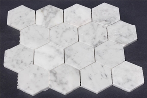 Carrara White Marble Hexagon Mosaic Tile (Australian Stock)