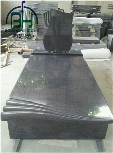 G654 Dark Grey Gravestone , European Stlye Funeral Monument