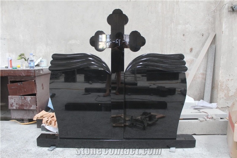 Shanxi Black Cross Tombstone Book Monument