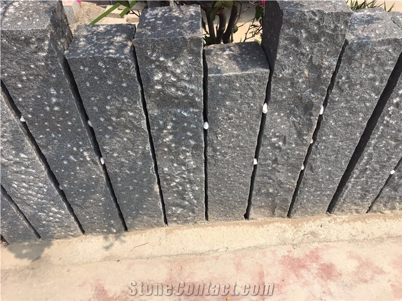 Black Basalt Stone Split Palisade for Garden,Black Pillar
