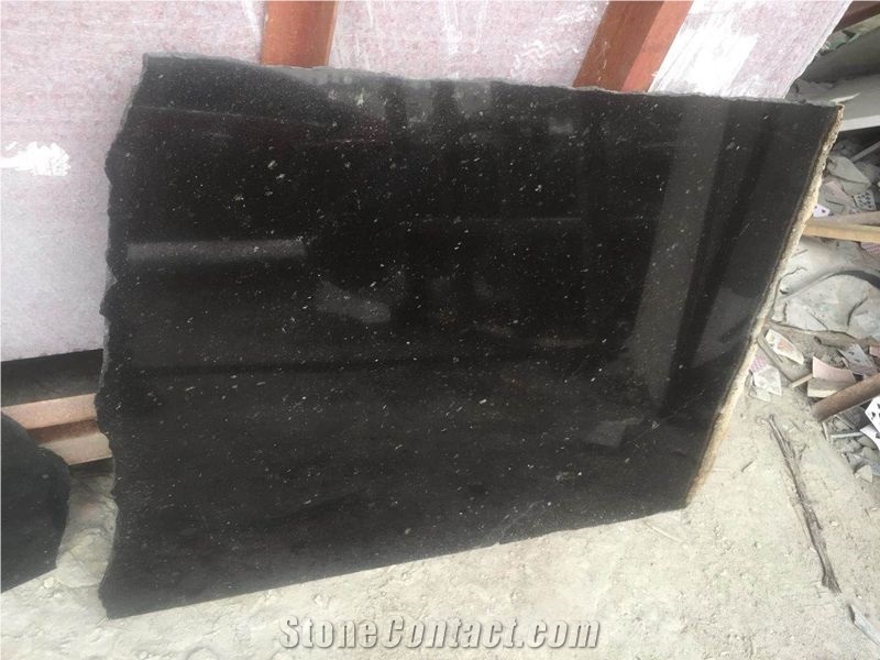 China Black Granite Slabs/Tiles, China Black Galaxy Granite Slabs/Tile