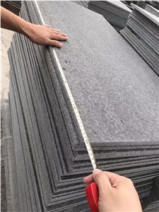 Flamed New G684 Black Pearl Basalt Tiles for Paving, Flooring Tiles