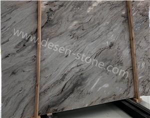 Blue Gold Sand/Palissandro Grey Marble Stone Slabs&Tiles Book-Matching